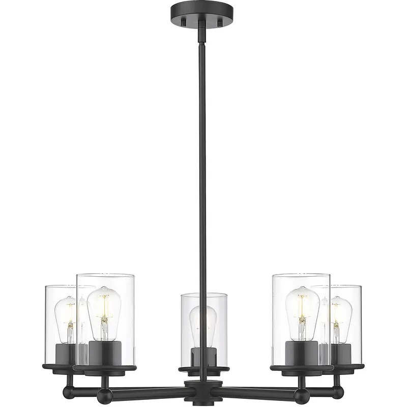 Thayer 5 Light 26 inch Matte Black Chandelier Ceiling Light Editor’s Pick