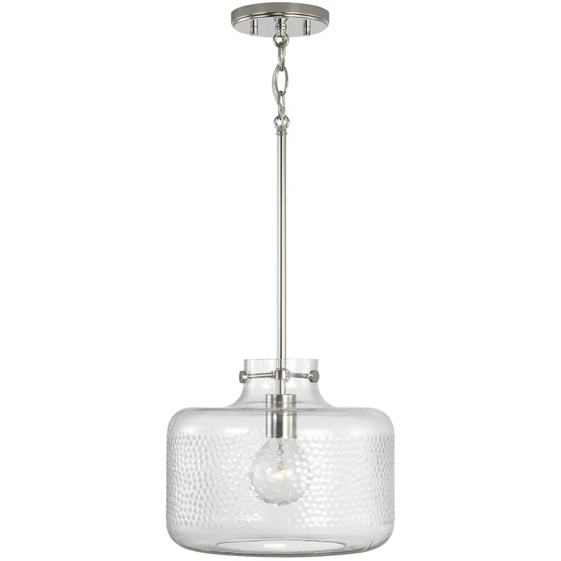 Price Drop Brighton 1 Light 12 inch Polished Nickel Pendant Ceiling Light