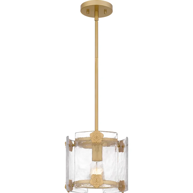 Buy Today Jolie 1 Light 9 inch Light Gold Mini Pendant Ceiling Light, Small