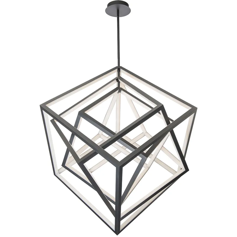 Atlas LED 30 inch Black Chandelier Ceiling Light, dweLED Worldwide Shipping