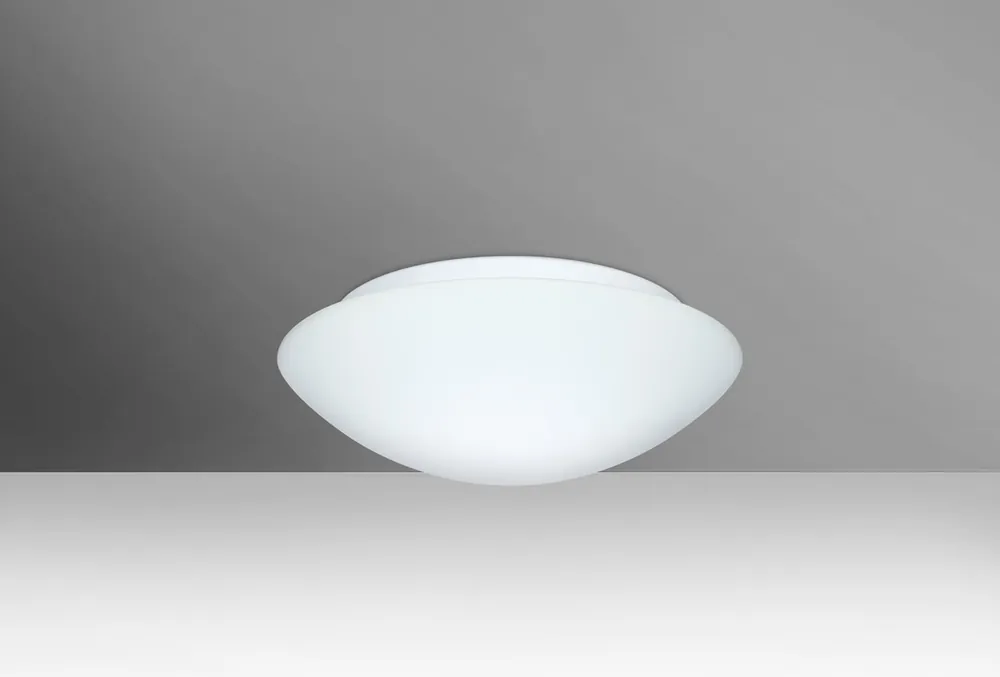 Nova 10 1 Light 10 inch Flush Mount Ceiling Light in Incandescent, White Glass Markdown