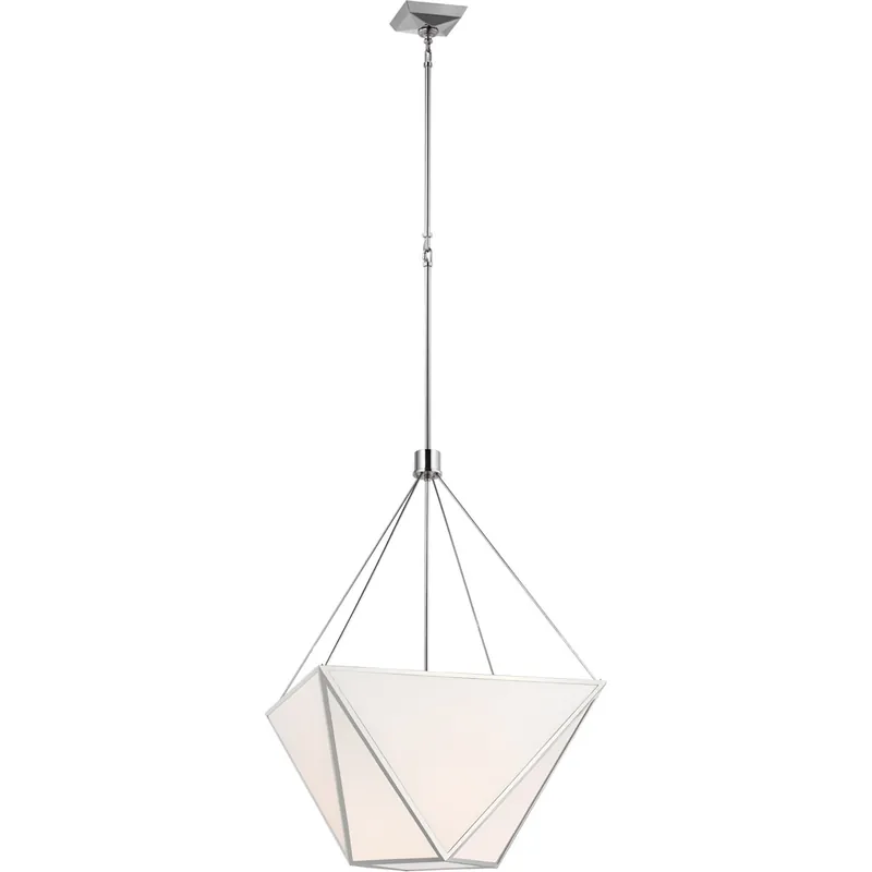 Julie Neill Lorino LED 22 inch Polished Nickel Lantern Pendant Ceiling Light, Large Affordable