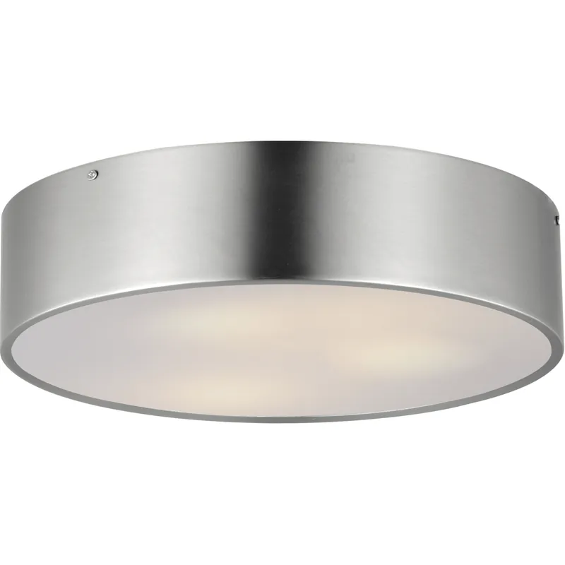 Tommy 3 Light 16 inch Satin Nickel Flush Mount Ceiling Light Handmade