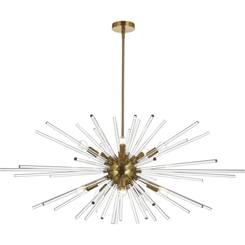 Genuine Sienna 10 Light 46 inch Gold Pendant Ceiling Light