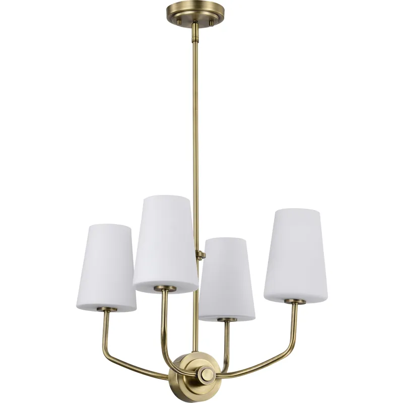 Buy Online Cordello 4 Light 16 inch Vintage Brass Chandelier Ceiling Light