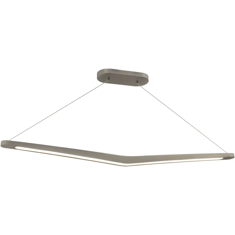 Best Price Alleron Linear Pendant Ceiling Light in 4000K, Brushed Nickel, dweLED