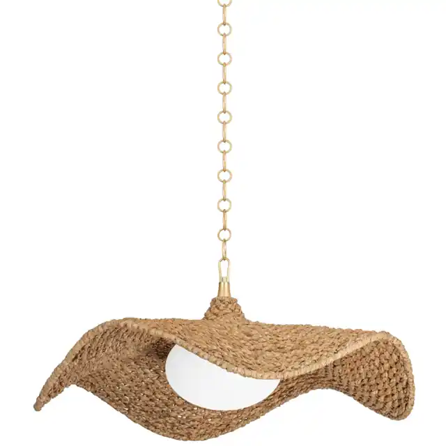 Levene 1 Light 41.25 inch Vintage Gold Leaf Pendant Ceiling Light Exclusive