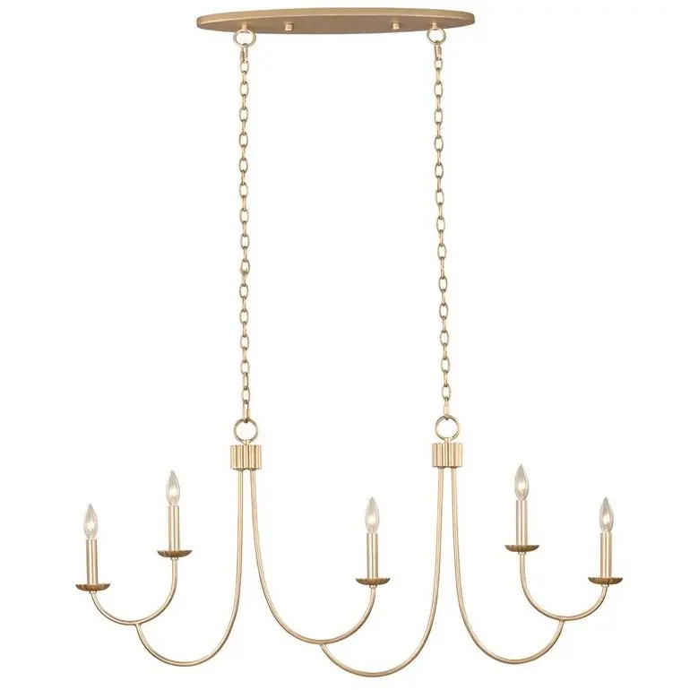 Secure Checkout Kiera Island Linear Ceiling Light in Modern Gold