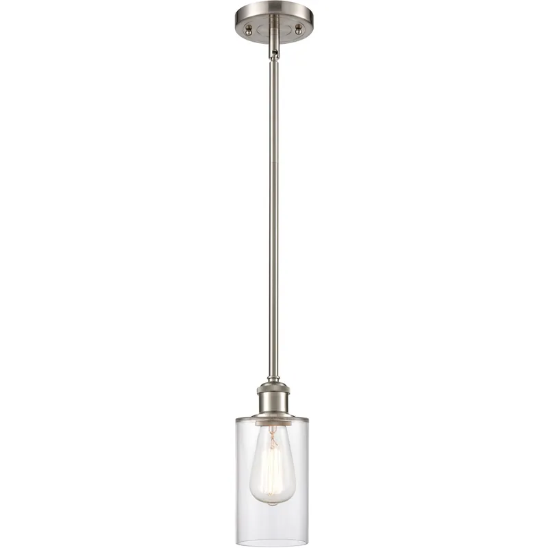 Ballston Clymer LED 3.88 inch Brushed Satin Nickel Pendant Ceiling Light in Clear Glass, Ballston Place Order
