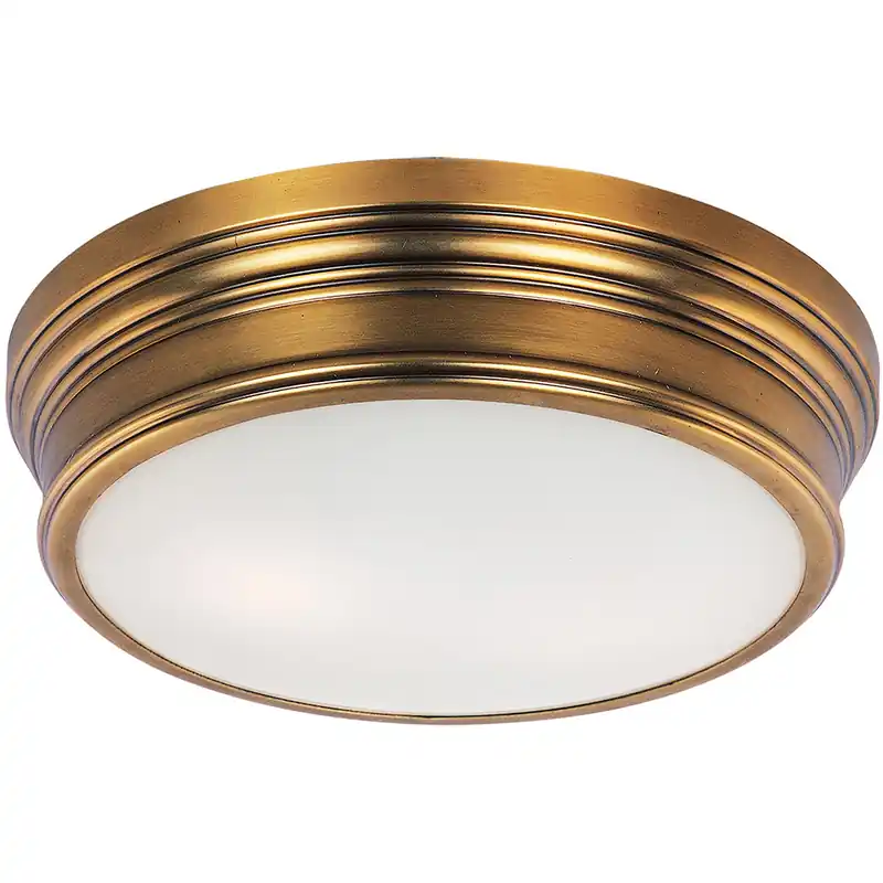 Fairmont 2 Light 13 inch Natural Aged Brass Flush Mount Ceiling Light New Release