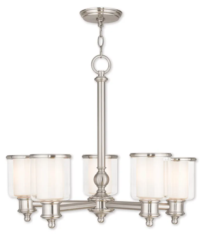 Limited Time Middlebush 5 Light 25 inch Brushed Nickel Chandelier Ceiling Light