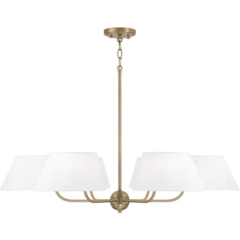 Money Back Guarantee Welsley 6 Light 36 inch Aged Brass Chandelier Ceiling Light