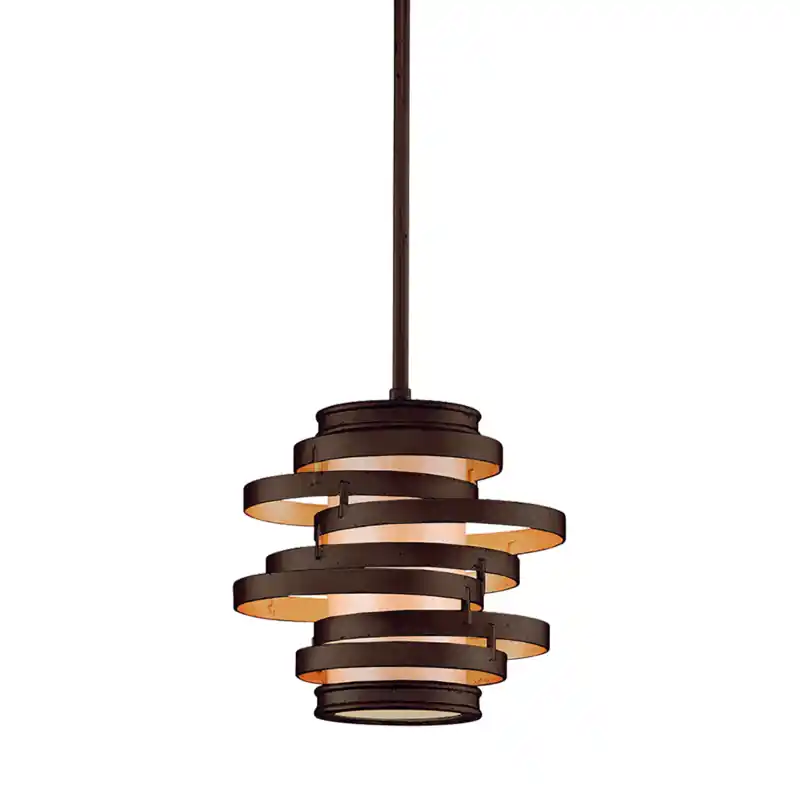 Vertigo 1 Light 9 inch Bronze / Gold Leaf Mini-Pendant Ceiling Light Clearance