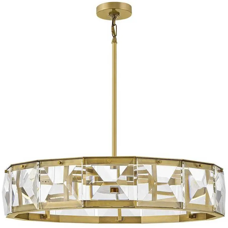 Exclusive Offer Jolie LED 30 inch Heritage Brass Chandelier Ceiling Light