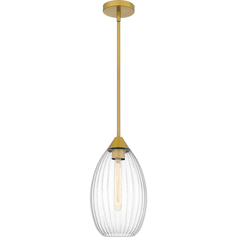 Discount Marza 1 Light 8.5 inch Brushed Gold Mini Pendant Ceiling Light, Small