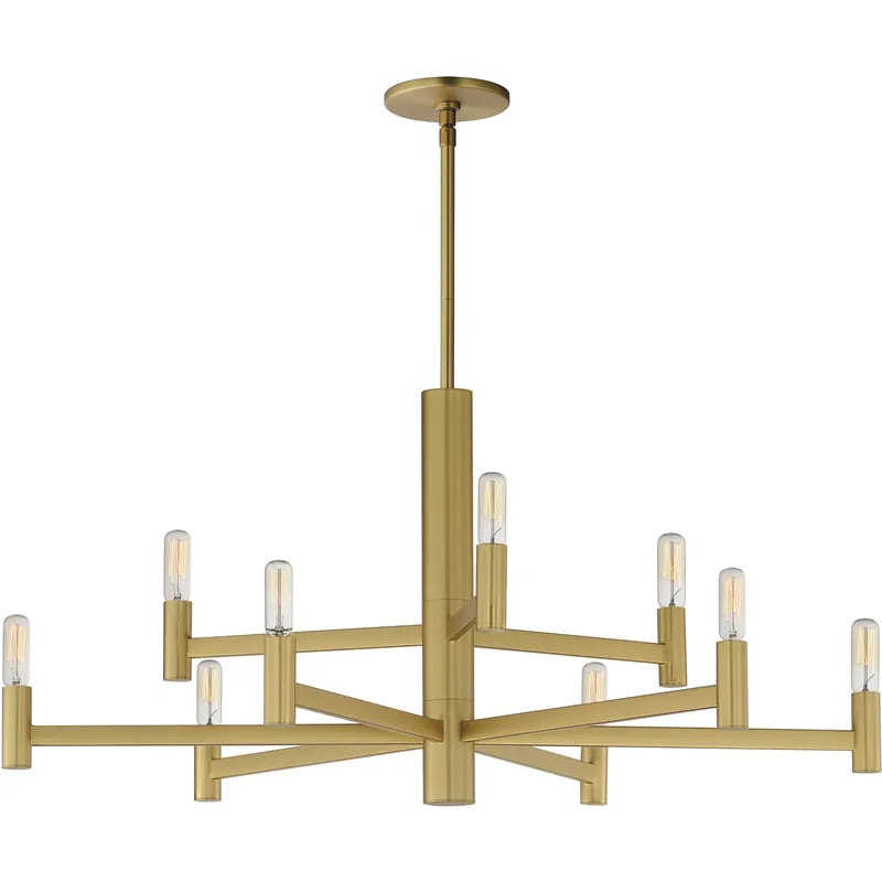 Emana 9 Light 33.5 inch Natural Aged Brass Chandelier Ceiling Light Last Chance