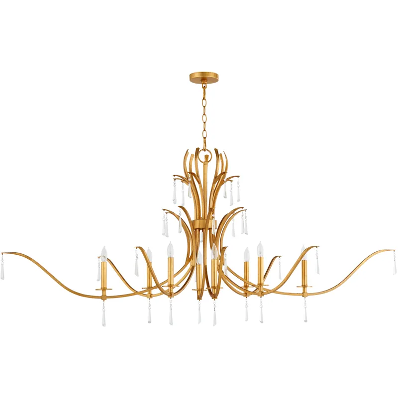 Majesty 8 Light 32 inch Gold Leaf Chandelier Ceiling Light Bulk Order