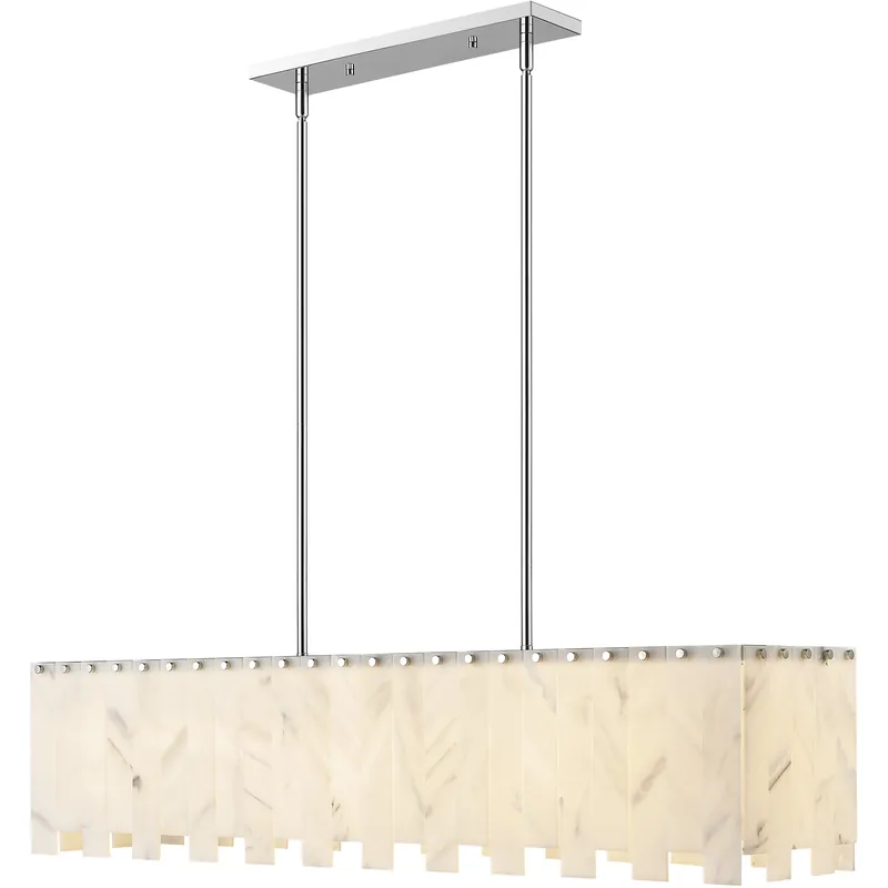 Markdown Viviana 7 Light 49 inch Polished Nickel Linear Chandelier Ceiling Light