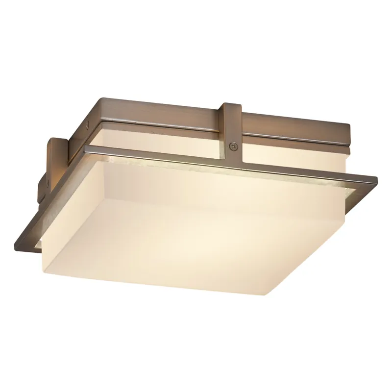 Markdown Fusion LED 10 inch Brushed Nickel Flush Mount Ceiling Light in Opal Fusion