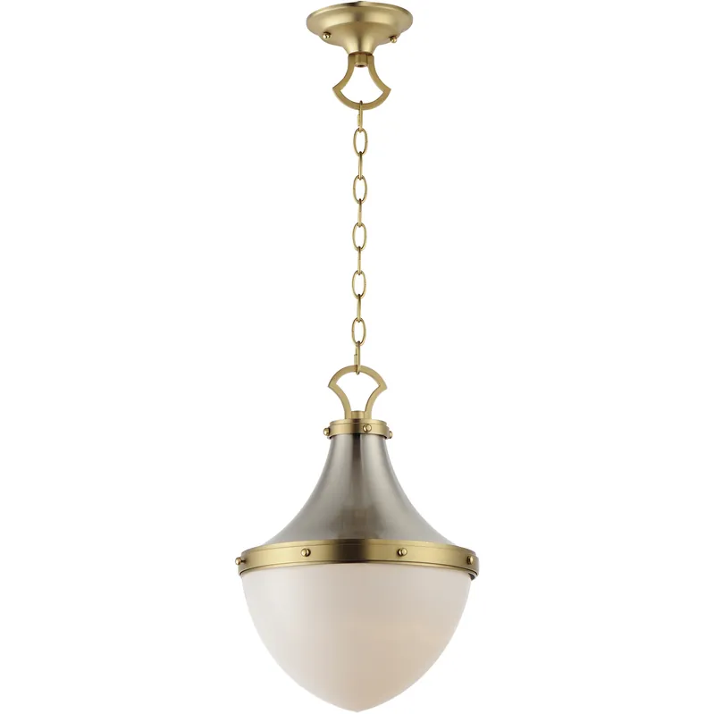Best Price Conrad 1 Light 12 inch Satin Nickel / Satin Brass Single Pendant Ceiling Light