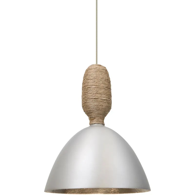 Hassle-Free Returns Creed LED Satin Nickel Cord Pendant Ceiling Light in Silver Foil Satin Nickel