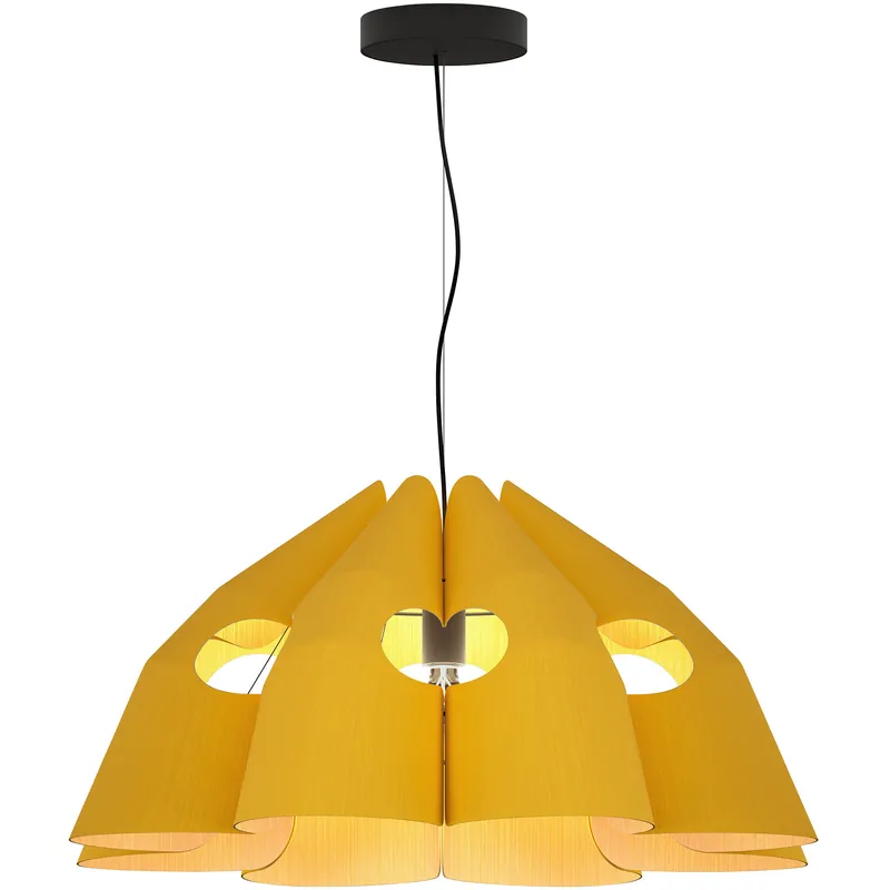Today Only Victoria 29.5 inch Yellow Pendant Ceiling Light in Yellow/Ash