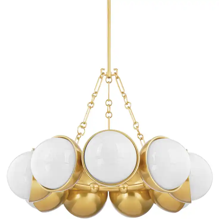 Althea 9 Light 34.25 inch Vintage Polished Brass Chandelier Ceiling Light Hot Deal