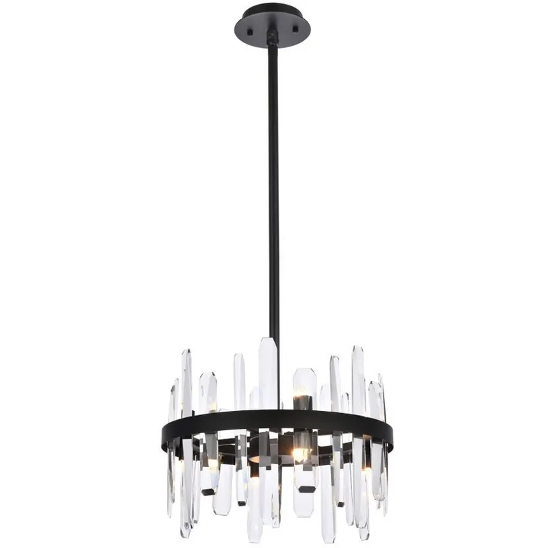 Serena 8 Light 16 inch Black Pendant Ceiling Light Exclusive Offer