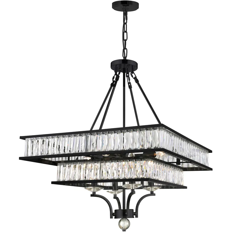 Secure Checkout Shalia 8 Light 23 inch Black Chandelier Ceiling Light