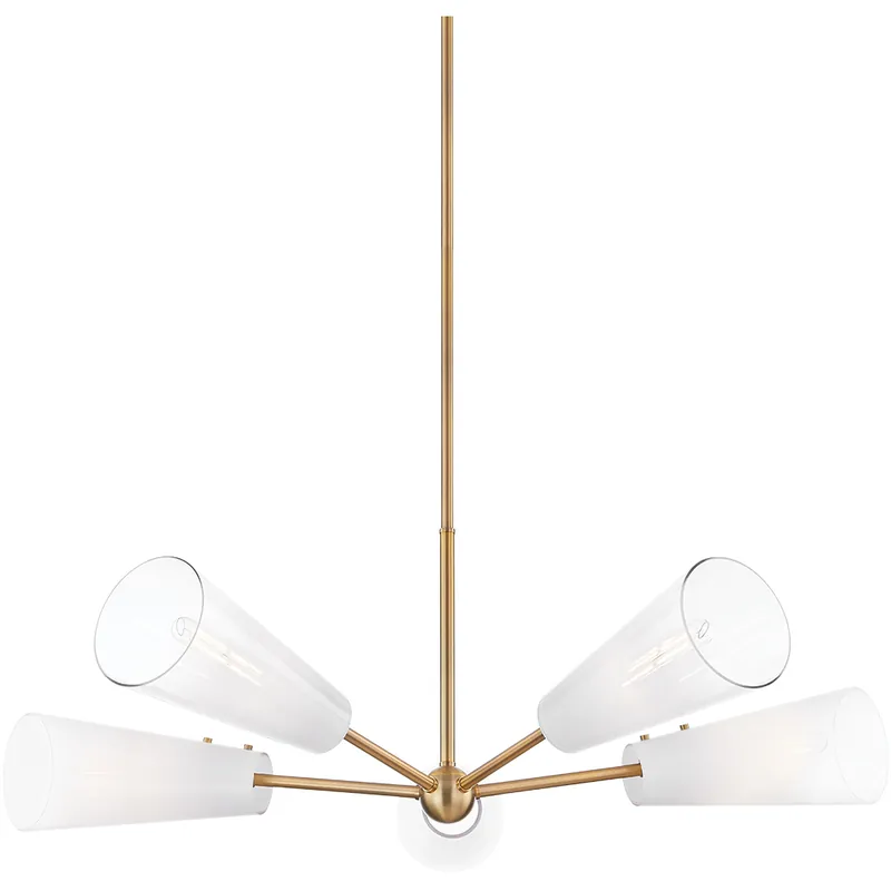Exclusive Offer Camarillo 5 Light 45 inch Patina Brass Chandelier Ceiling Light