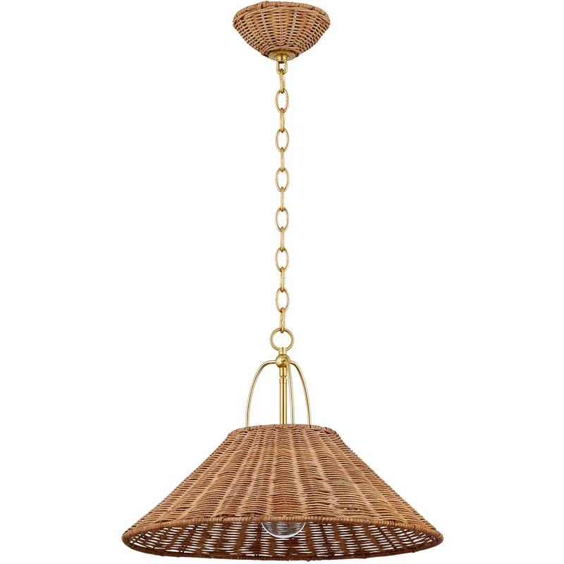 Davida 1 Light 20 inch Aged Brass Pendant Ceiling Light Weekend Sale