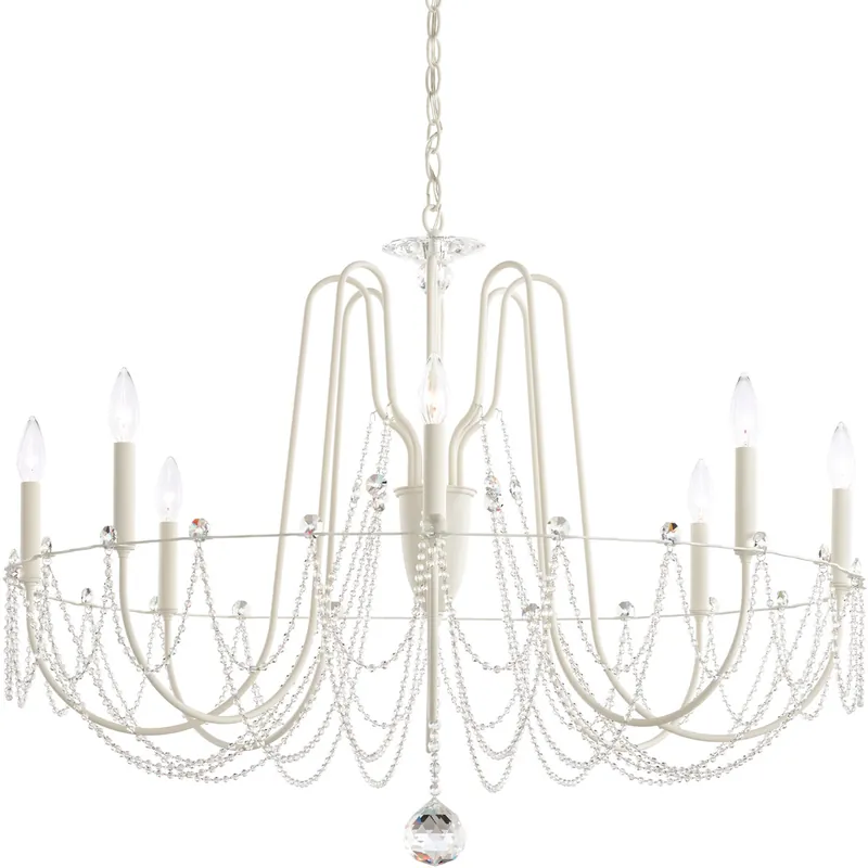 Esmery 8 Light Heirloom Bronze Chandelier Ceiling Light in Optic Fan Favorite