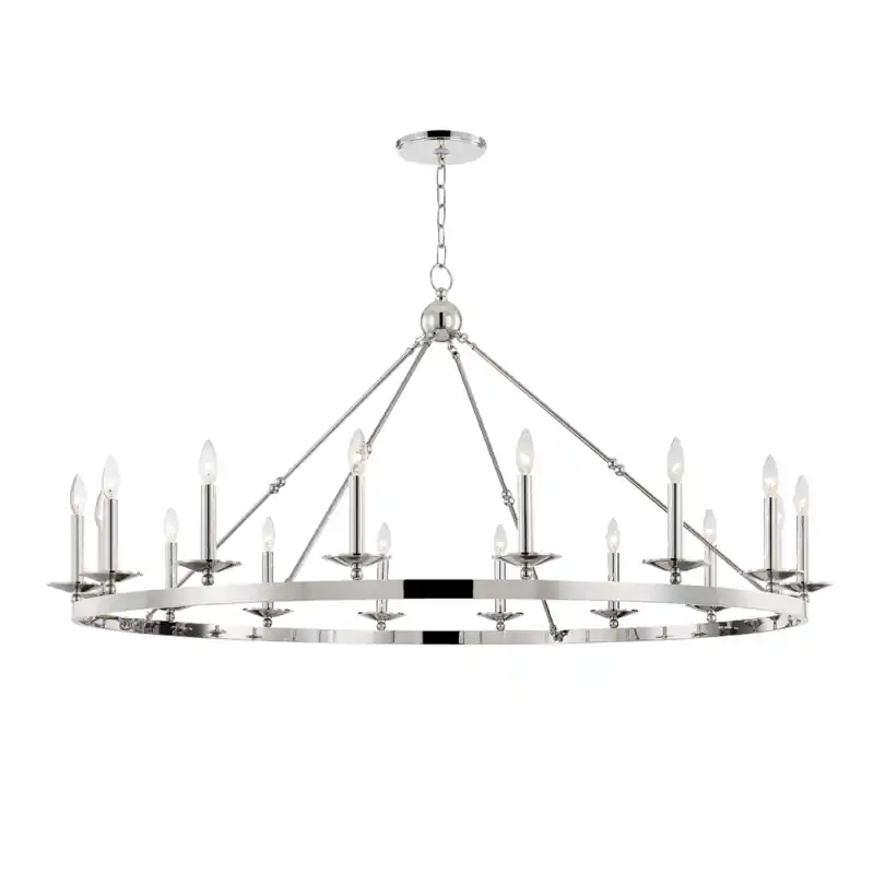 Hot Deal Allendale 16 Light 58 inch Polished Nickel Chandelier Ceiling Light