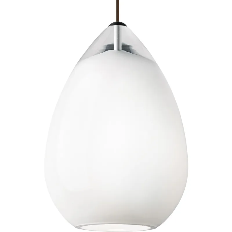 Buy Today Sean Lavin Alina Grande LED 8.5 inch Satin Nickel Pendant Ceiling Light in White, Grande