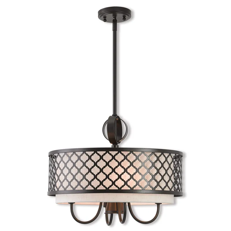 Seasonal Sale Arabesque 5 Light 18 inch English Bronze Pendant Chandelier Ceiling Light