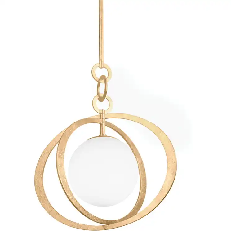 Olancha 1 Light 22 inch Vintage Gold Leaf Pendant Ceiling Light Grab Now