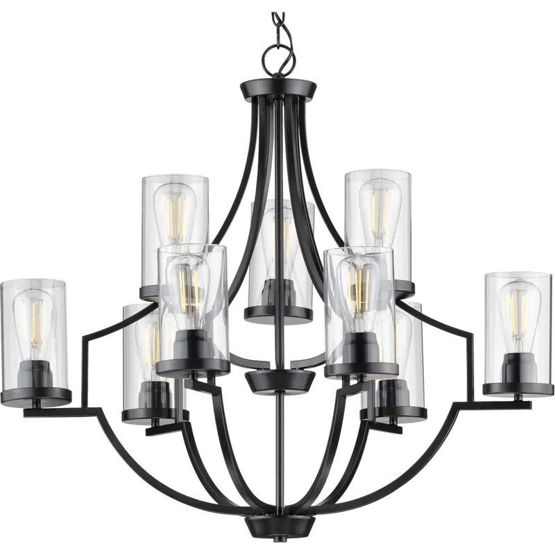 New Release Lassiter 9 Light 32 inch Matte Black Chandelier Ceiling Light