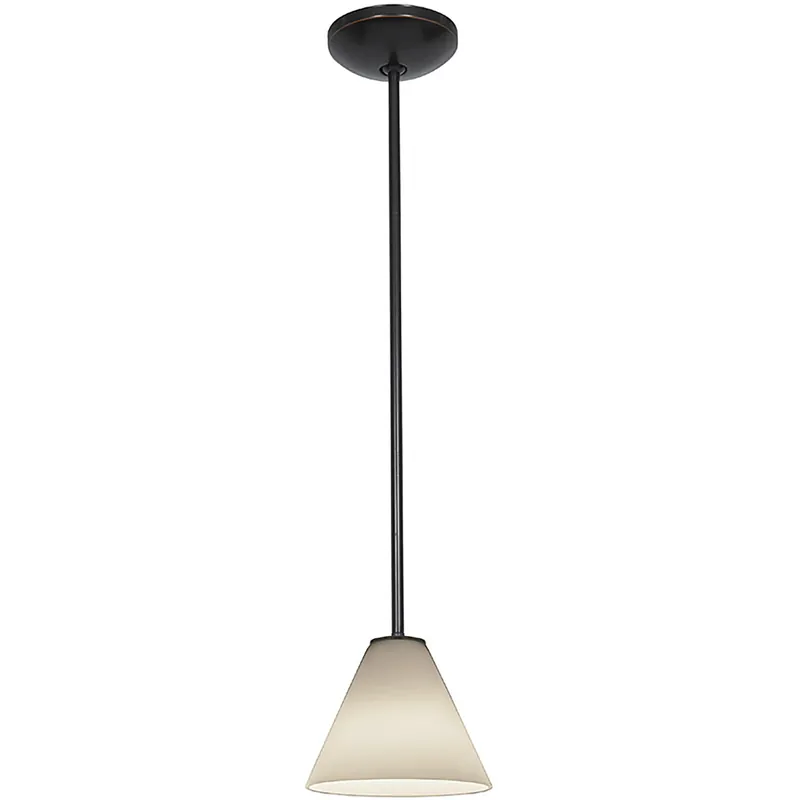 Today Only Martini 1 Light 7.25 inch Oil Rubbed Bronze Pendant Ceiling Light in White