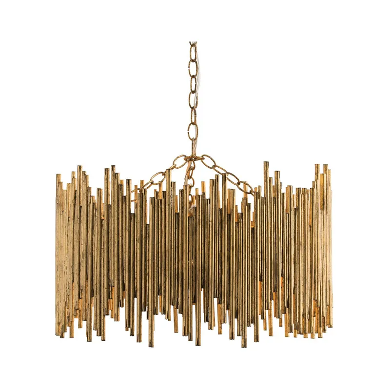 Prescott 3 Light 22 inch Gold Leaf Pendant Ceiling Light Popular