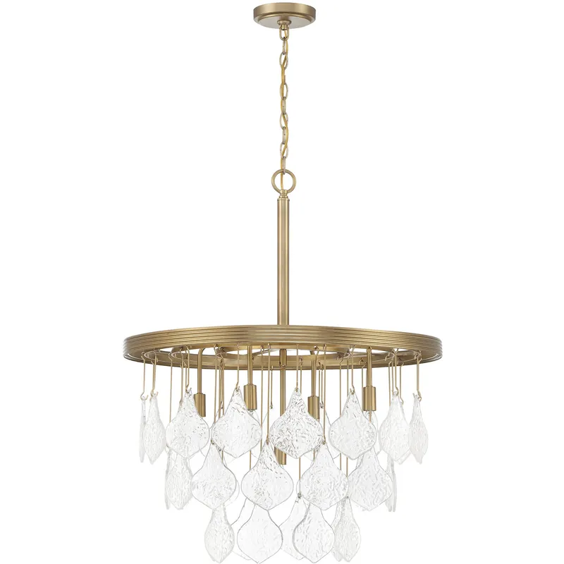 Vesi 5 Light 26 inch Satin Brass Pendant Ceiling Light Hot Picks