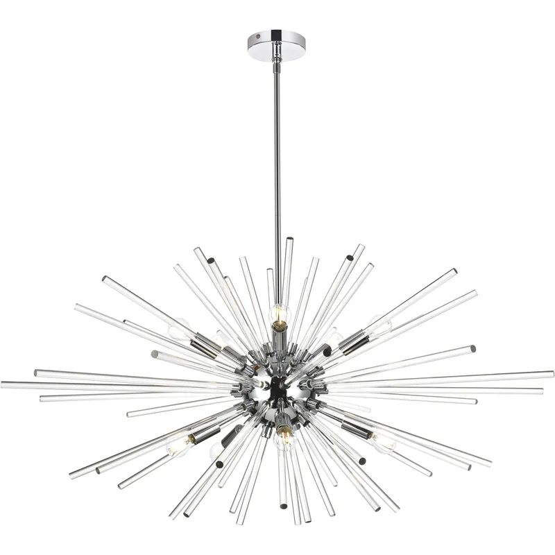 Best Seller Sienna 10 Light 42 inch Chrome Pendant Ceiling Light