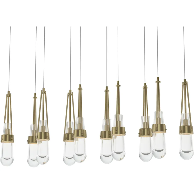 Link 10 Light 44.5 inch Modern Brass Pendant Ceiling Light, Rectangular Today Only