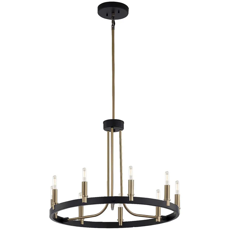 Clayton Family LED 23 inch Matte Black Chandelier Ceiling Light Low Price