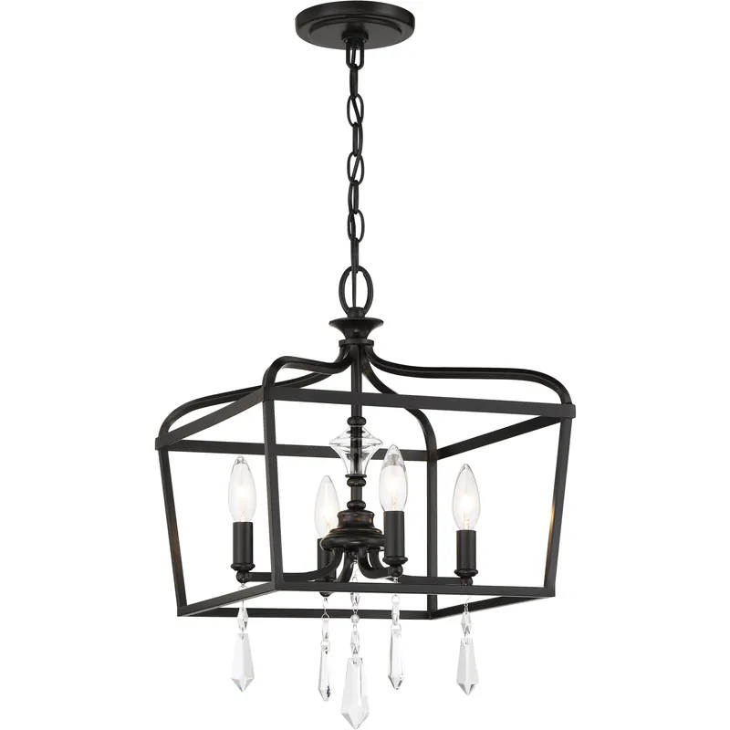 Bulk Order Laurel Estate 4 Light 14 inch Coal Semi Flush Ceiling Light