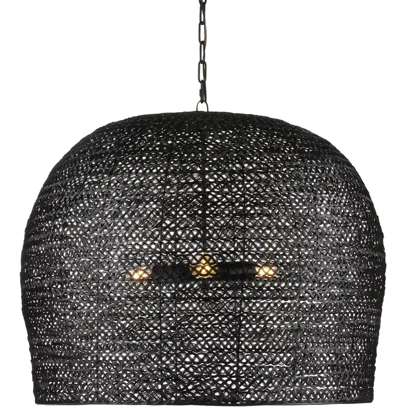 Piero 3 Light 31.5 inch Satin Black Pendant Ceiling Light, Large Trending