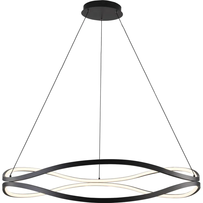 Curvo LED 38.75 inch Black Ring Pendant Ceiling Light Limited Edition