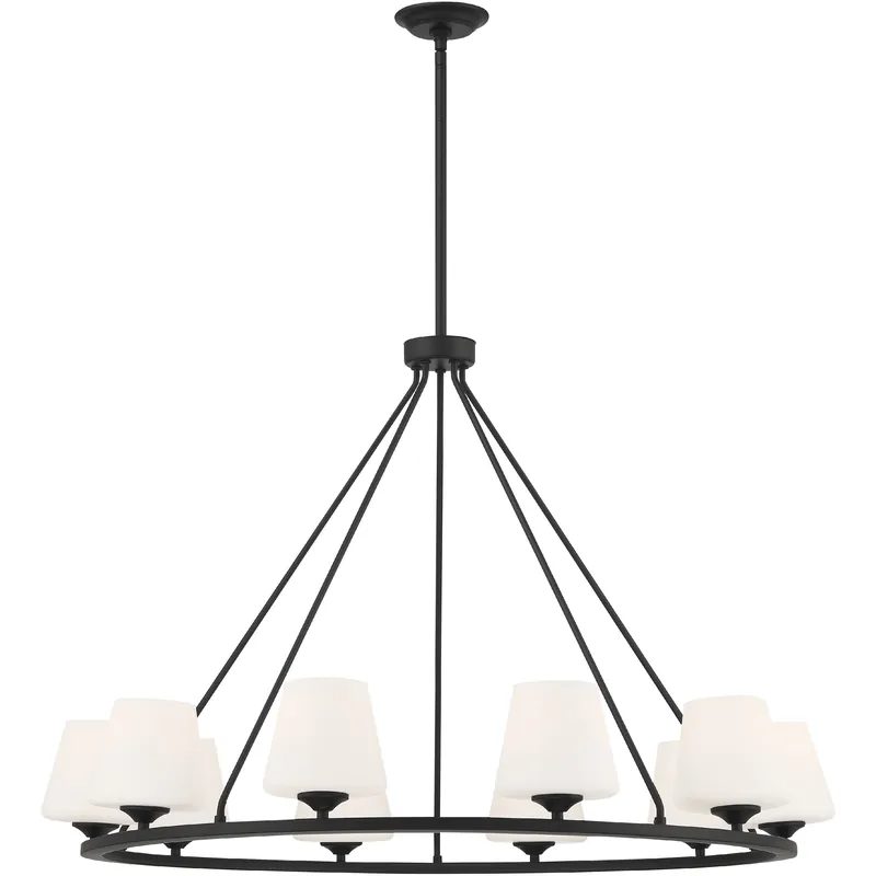 Keenan 10 Light 42 inch Matte Black Chandelier Ceiling Light Fast Shipping