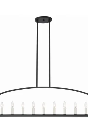 Abbott 11 Light 54 inch Black Chandelier Ceiling Light No Minimum Order