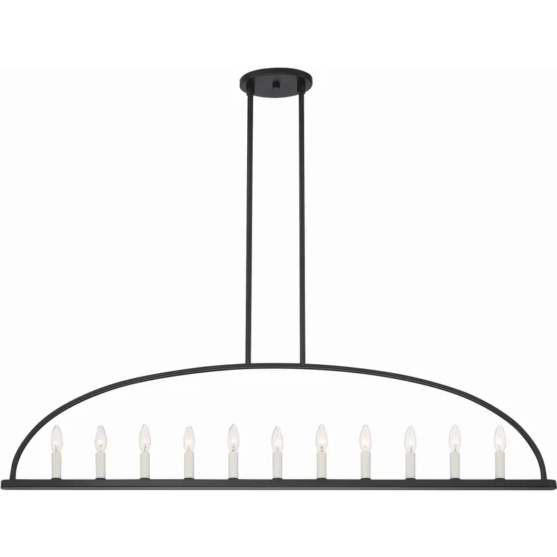 Abbott 11 Light 54 inch Black Chandelier Ceiling Light No Minimum Order