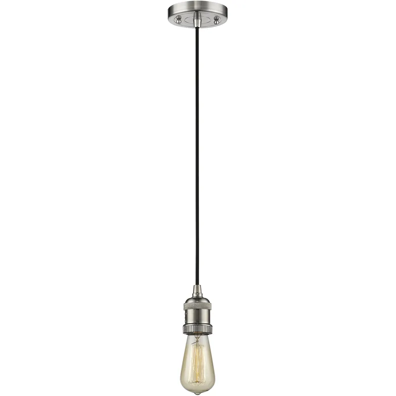 Don’t Miss Out Franklin Restoration Bare Bulb 1 Light 2 inch Brushed Satin Nickel Mini Pendant Ceiling Light in Incandescent